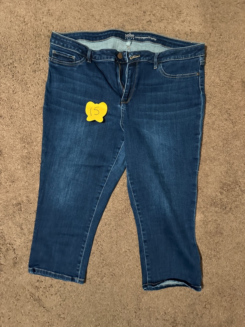 Soho Blue Women's Cropped Stretch Jeans